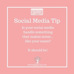 social media tip, handles